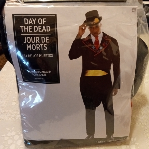 🆕 Adult Dapper Day of the Dead Jacket and Hat Plus Size - Picture 11 of 15